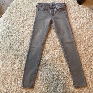 American Eagle Super Stretch Gray Jeans/Jeggings